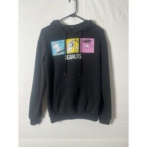 Peanuts Hoodie Snoopy Skateboard Comic Panel Graphic Pullover Hoodie Men’s S